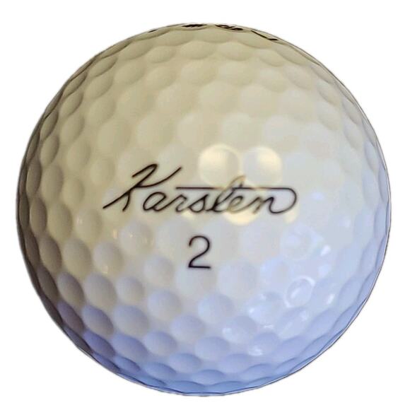 Ping Karsten CT 374 Solid White Collectible Golf Ball 2 No Logo Rare - Picture 2 of 5